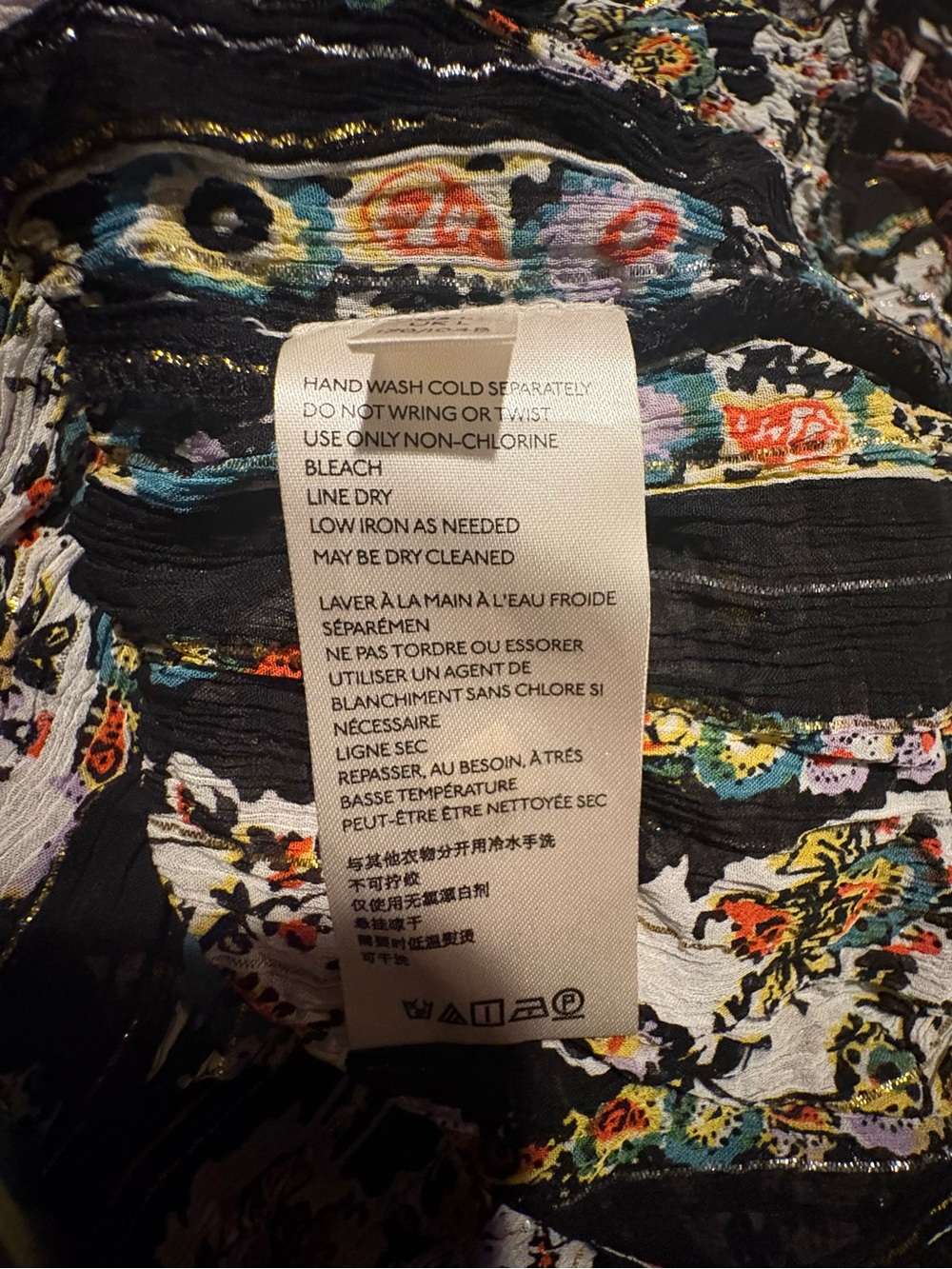 Free People Dance Magic Embroidered 3/4 Sleeve Tunic Metallic Dress - Picture 10 of 10